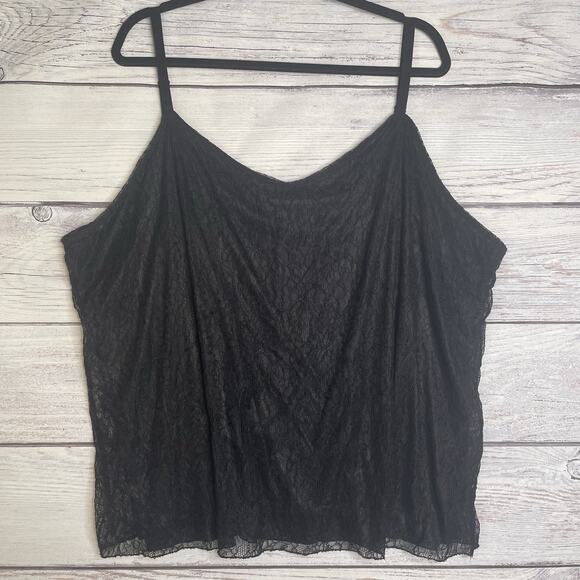 Cato Lace Cami Size 26/28W Babydoll Tank Top Black Bella Coquette Crochet Witchy - Picture 2 of 14